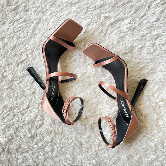 Versace | 3 Strap Satin Sandal - Picture 3 of 8